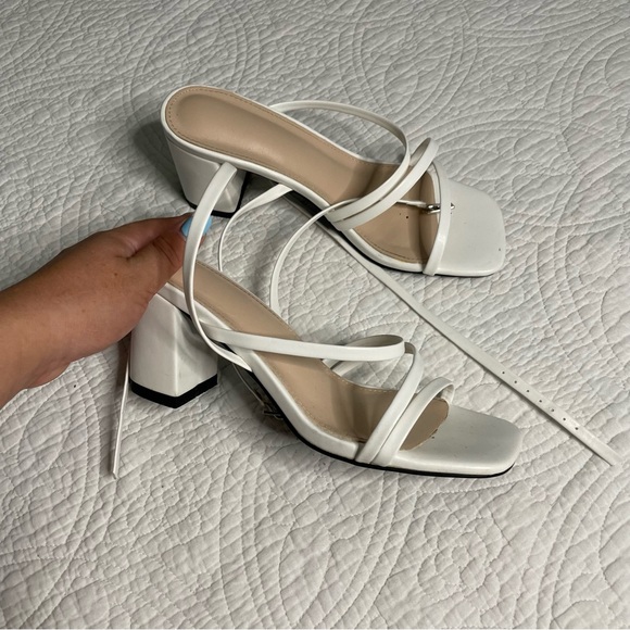 Amazon | White Strapped Heel heels - Picture 9 of 9